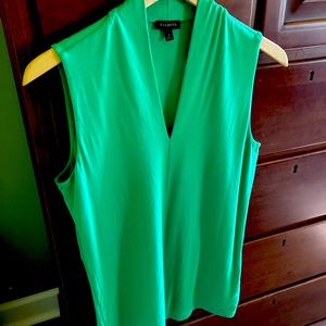 Talbots sophisticated sleeveless V-neck top.